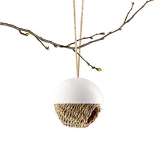 Load image into Gallery viewer, Hanging Woven Porcelain Bird Shelter