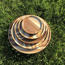 Load image into Gallery viewer, 8" Diameter Acacia Round Plate / Platter