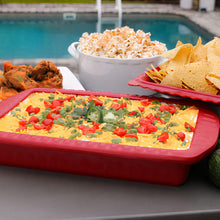 Load image into Gallery viewer, Red Serving Carrier For Foil Pans