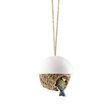 Load image into Gallery viewer, Hanging Woven Porcelain Bird Shelter