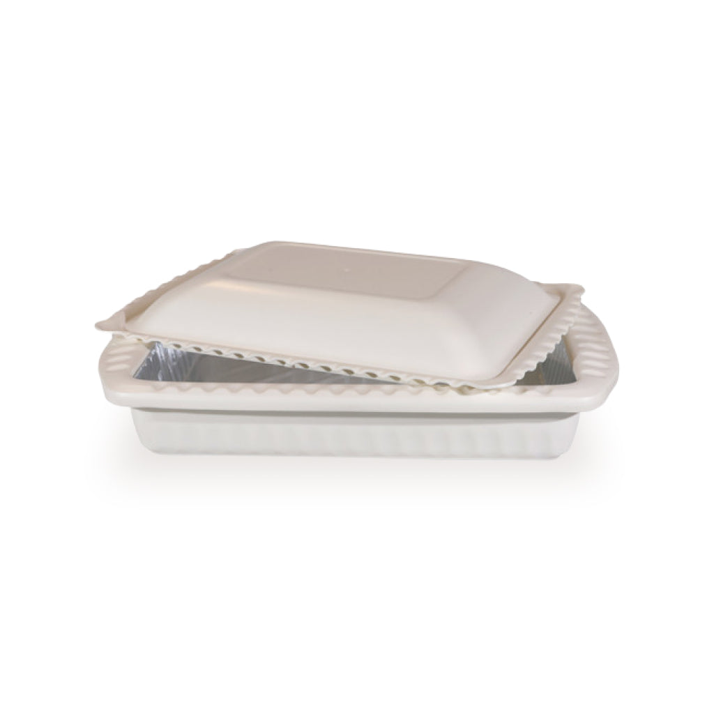 White Serving Carrier For Foil Pans